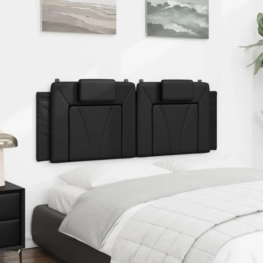 Headboard Cushion "Viana" Black 153 cm Faux Leather Price