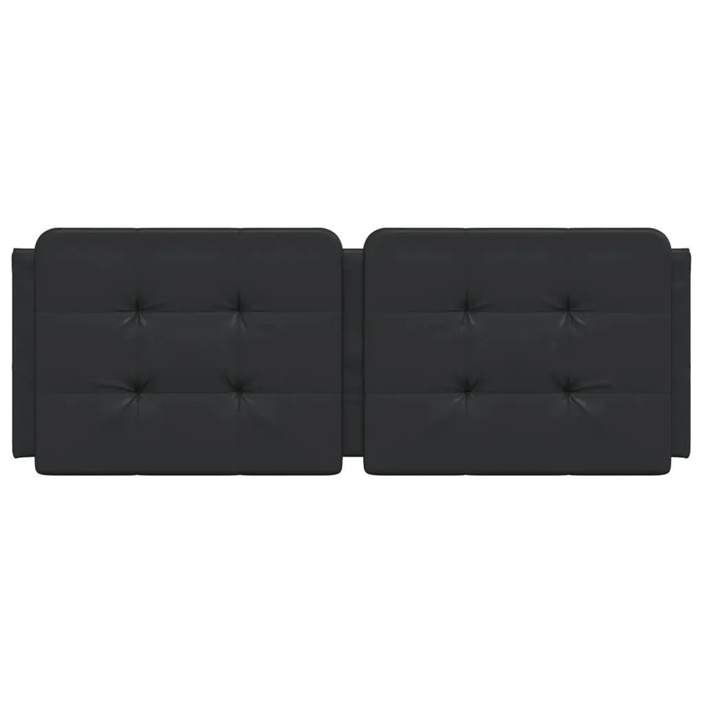 Headboard Cushion "Zadar" Black 137 cm Double Faux Leather Price