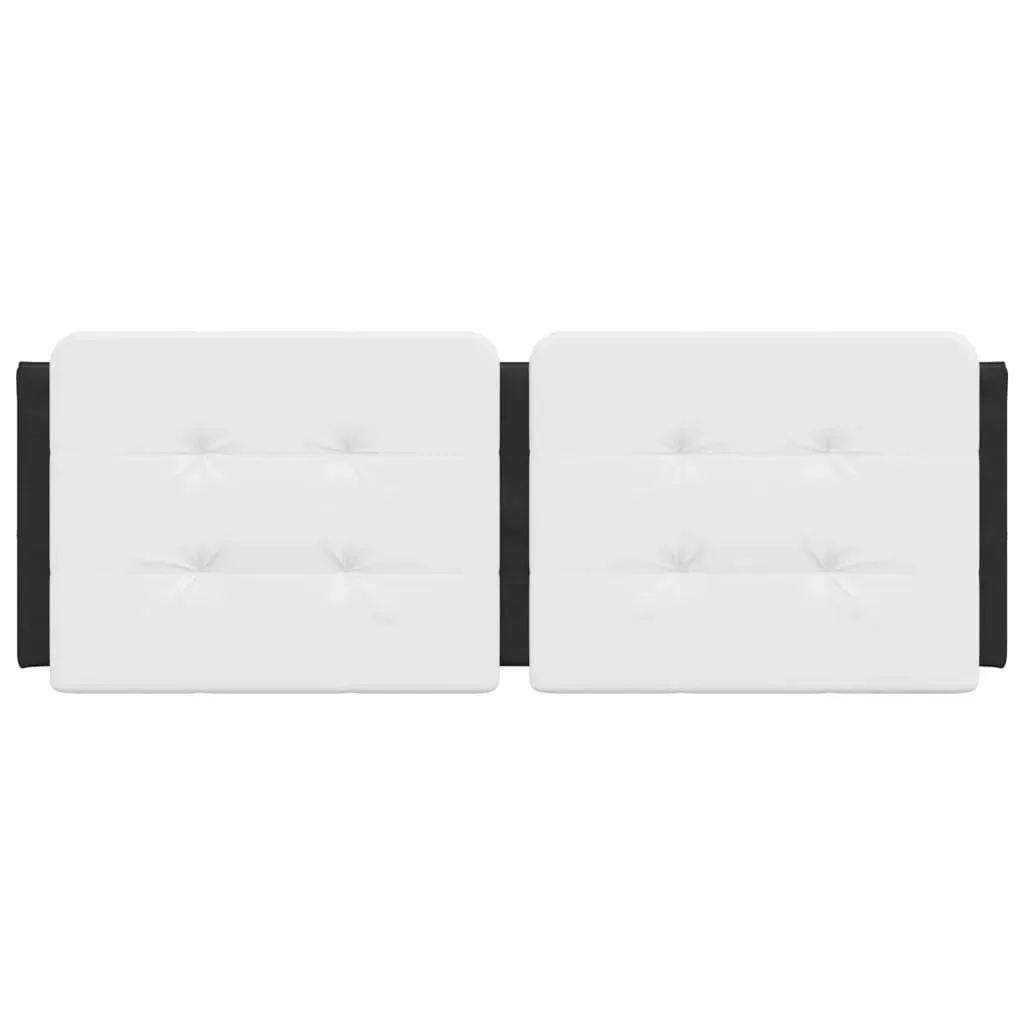Headboard Cushion "Zadar" Black and White 137 cm Double Faux Leather Price