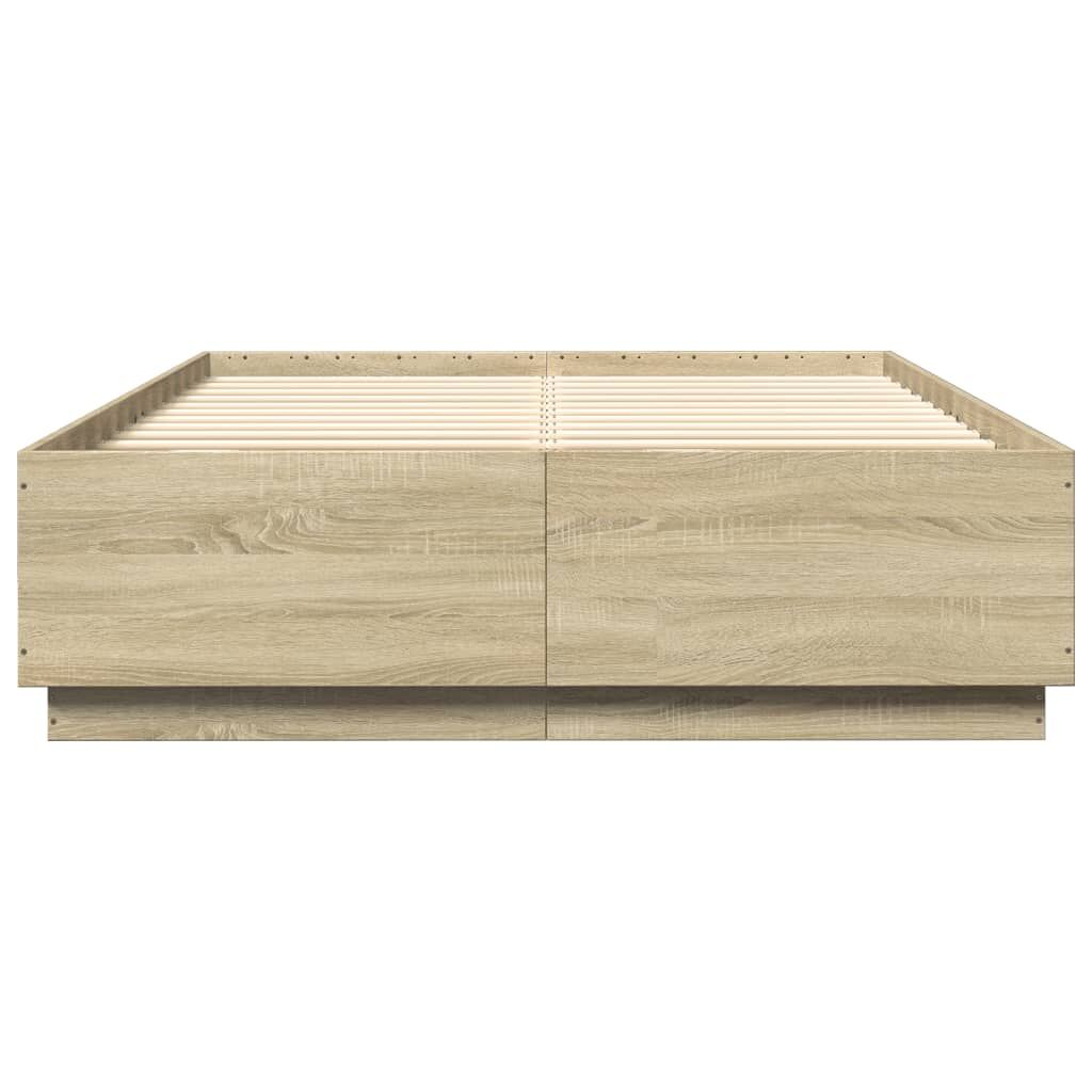 Bed Frame without Mattress Sonoma Oak 150x200 cm Price