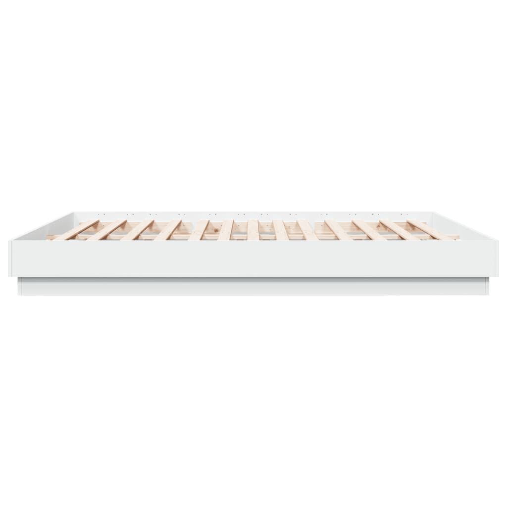 Bed Frame without Mattress White 183x203 cm King Price