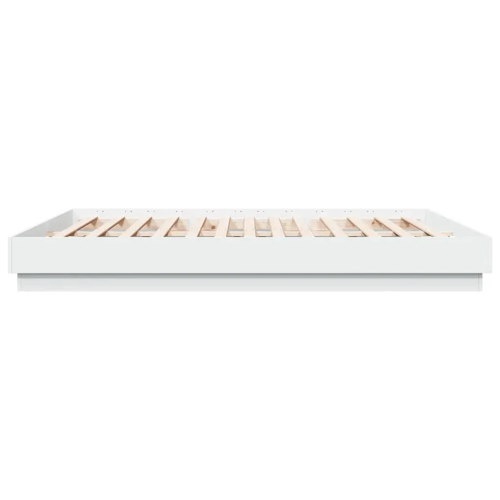 Bed Frame without Mattress White 183x203 cm King Price