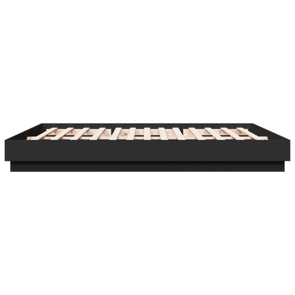 Bed Frame without Mattress Black 183x203 cm King Price