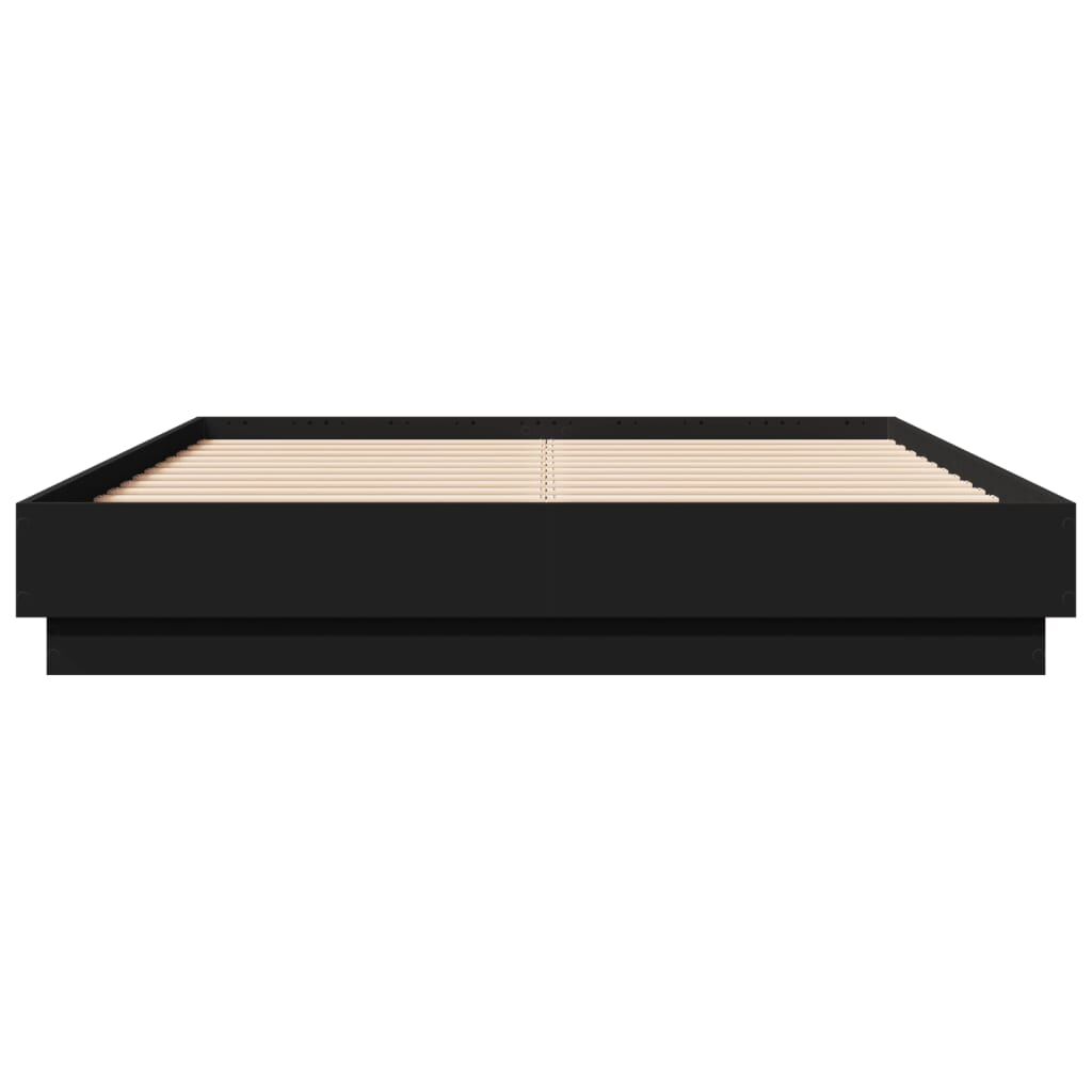 Bed Frame without Mattress Black 135x190 cm Price