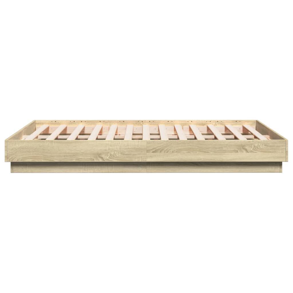 Bed Frame without Mattress Sonoma Oak 135x190 cm Price