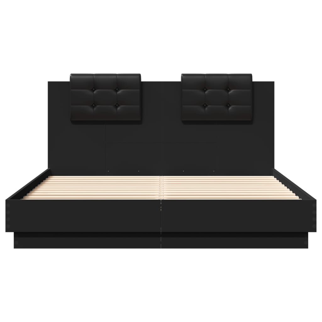 Bed Frame without Mattress Black 150x200 cm Price