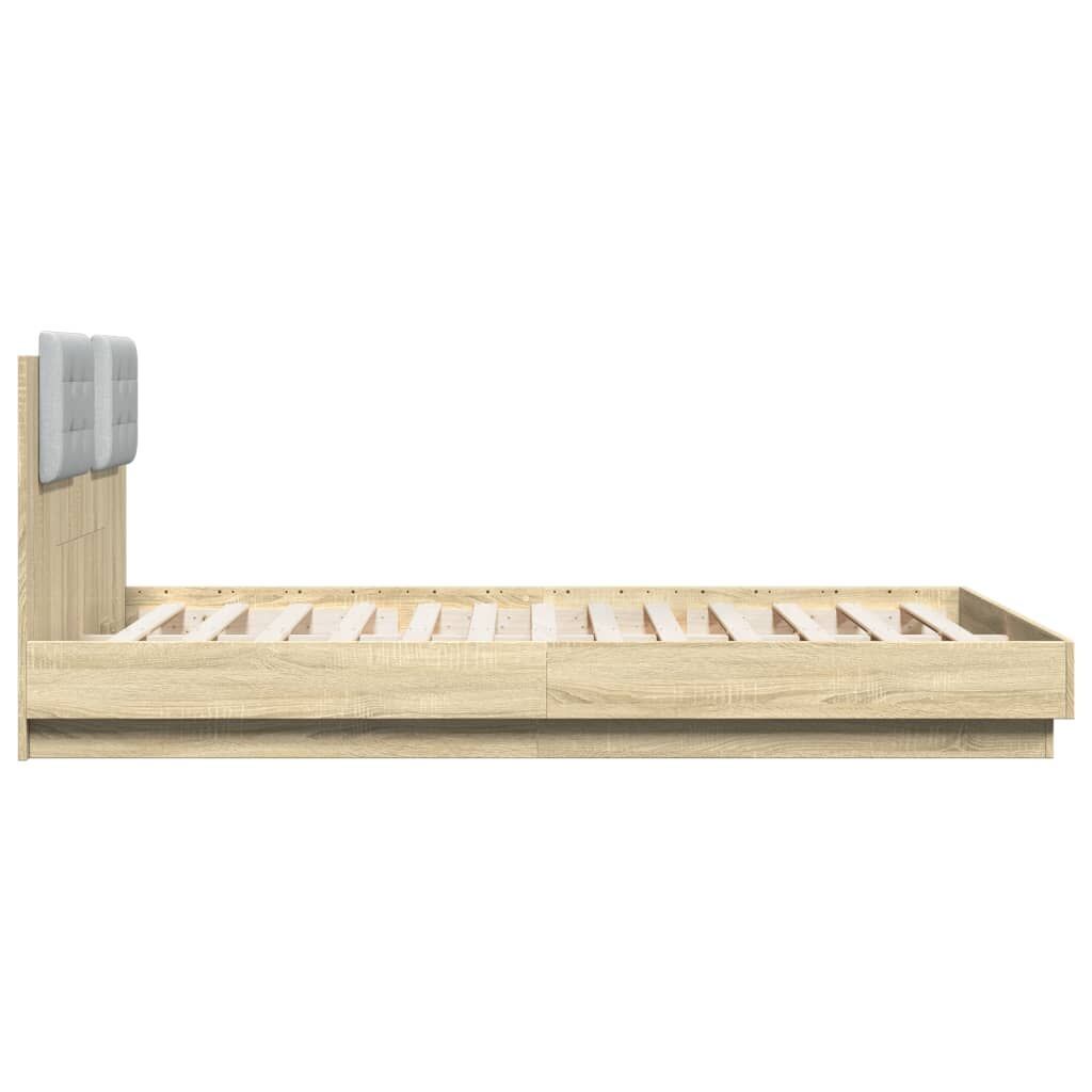 Bed Frame without Mattress Sonoma Oak 150x200 cm Price