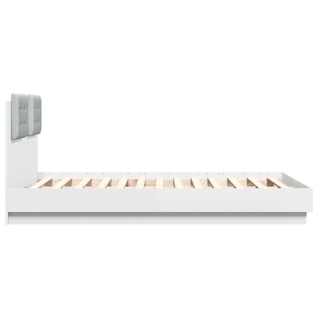 Bed Frame without Mattress White 135x190 cm Price