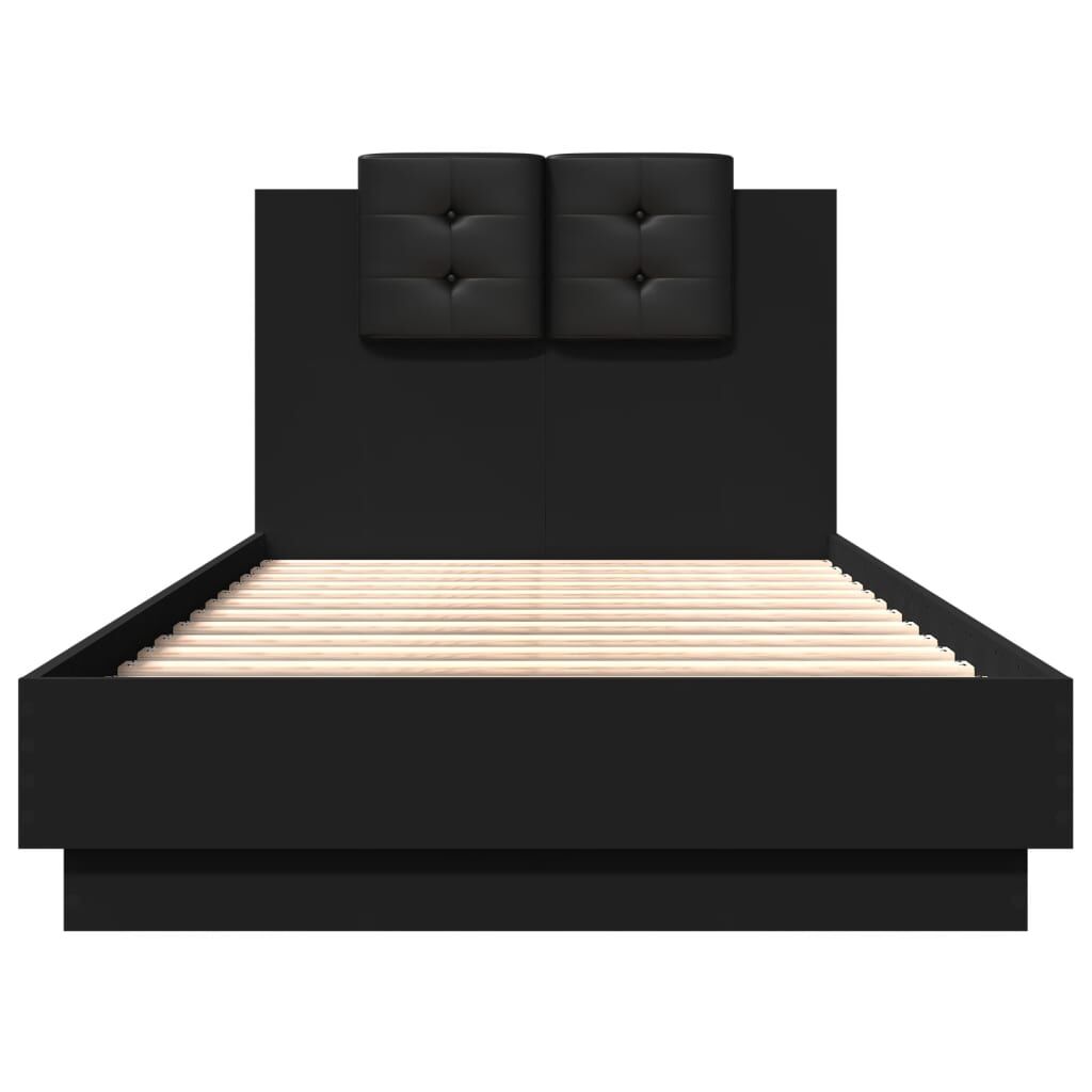 Bed Frame without Mattress Black 90x190 cm Price