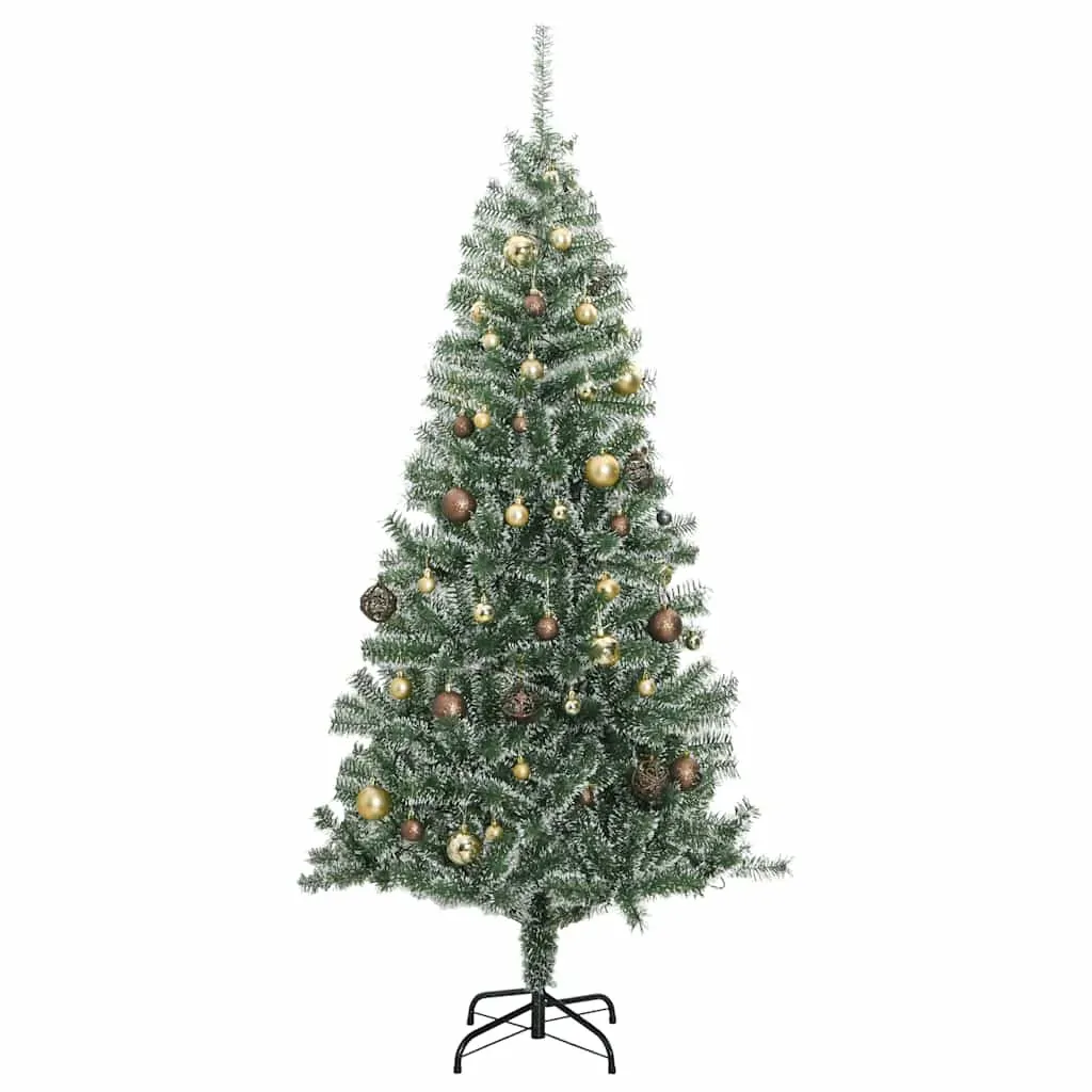 Artificial Christmas Tree with 300 LEDs&Ball Set&Flocked Snow 210 cm Price