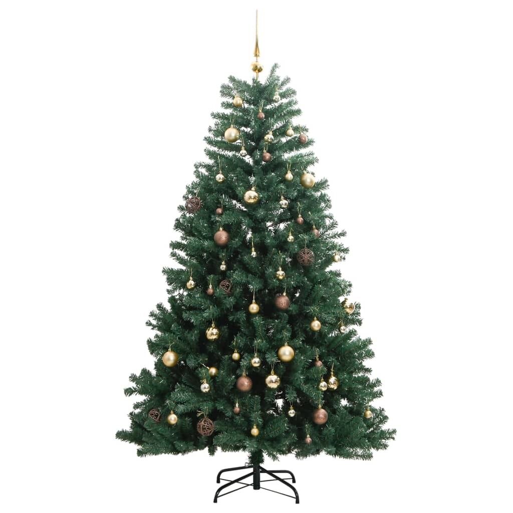 Artificial Hinged Christmas Tree with 300 LEDs & Ball Set 180 cm Price
