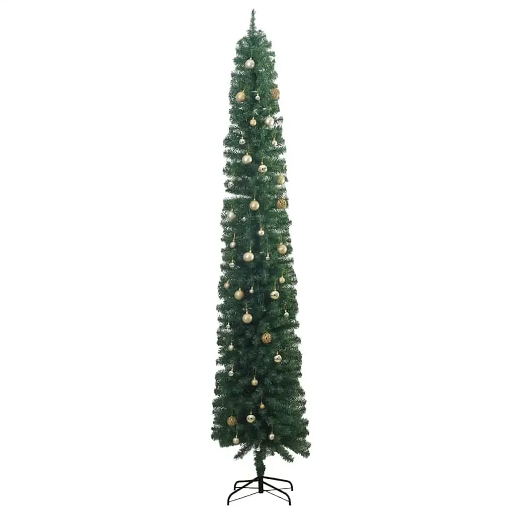 Slim Christmas Tree 300 LEDs & Ball Set 270 cm Price