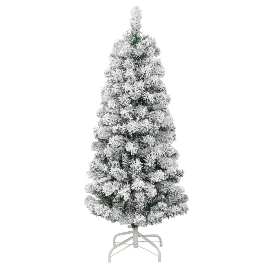 Artificial Hinged Christmas Tree 150 LEDs & Flocked Snow 120 cm Price