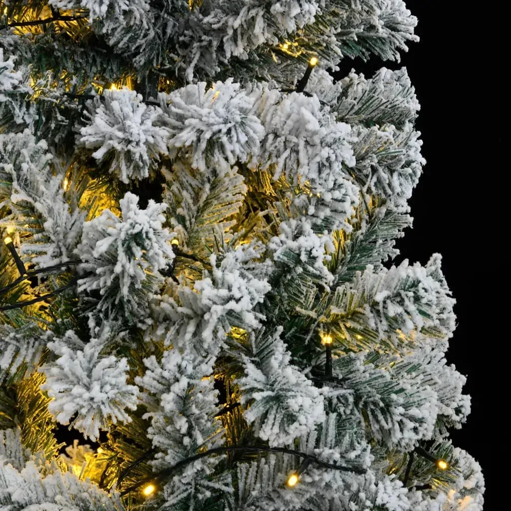 Artificial Hinged Christmas Tree 300 LEDs & Flocked Snow 210 cm Price