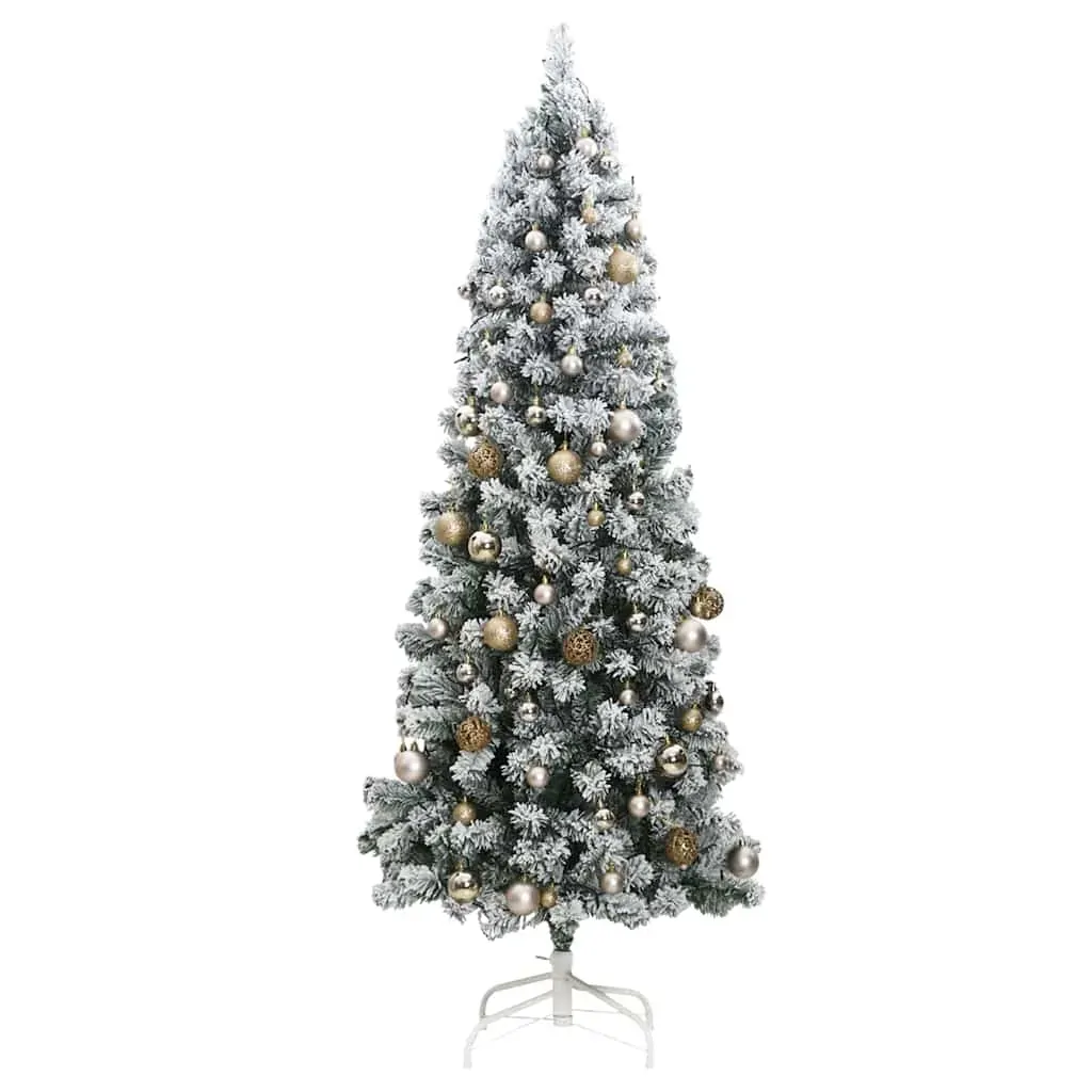 Artificial Hinged Christmas Tree with 300 LEDs & Ball Set 210 cm Price