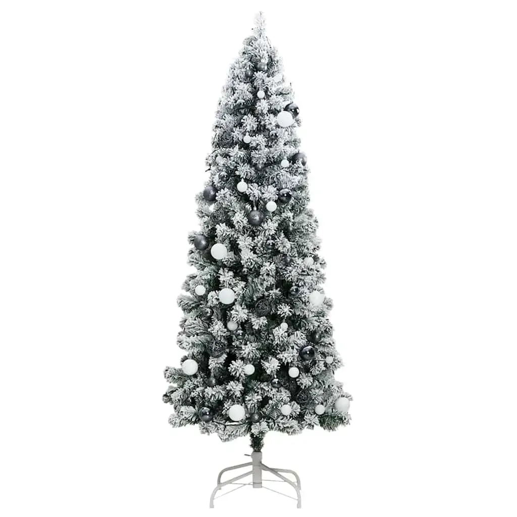 Artificial Hinged Christmas Tree with 300 LEDs & Ball Set 210 cm Price