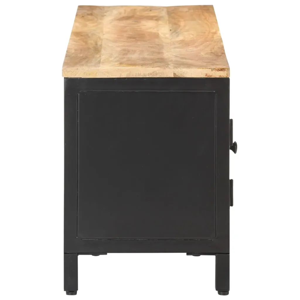TV Cabinet 120x30x40 cm Solid Rough Mango Wood Price