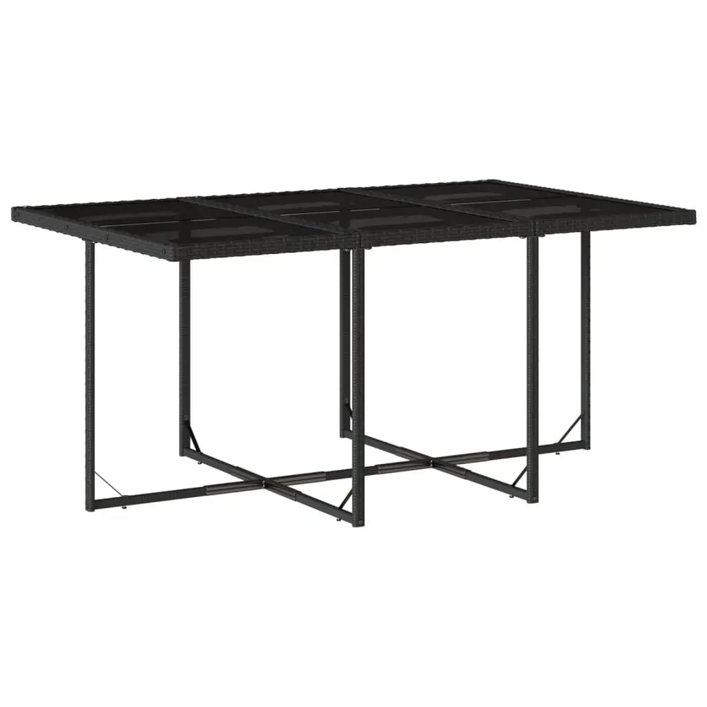 11 Piece Garden Dining Set with Cushions Black Poly Rattan Price