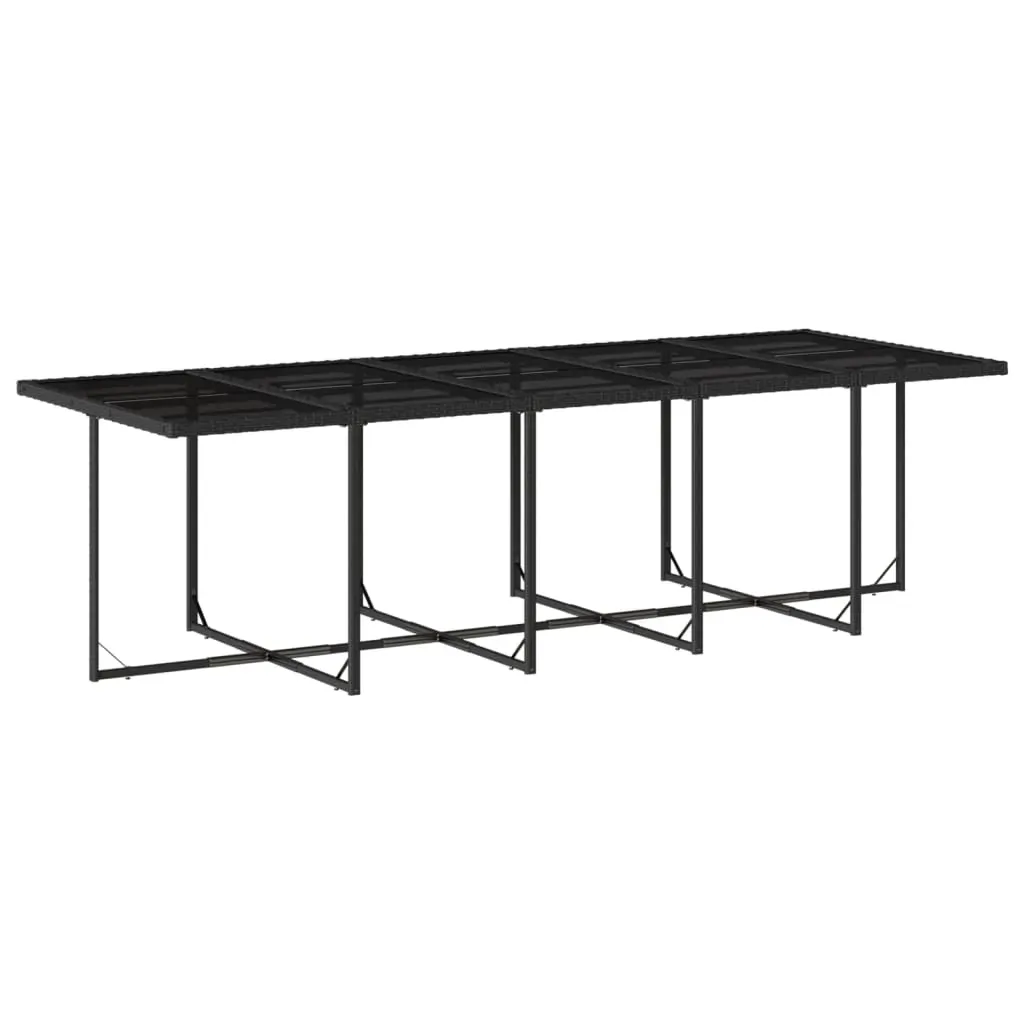 15 Piece Garden Dining Set with Cushions Black Poly Rattan Price