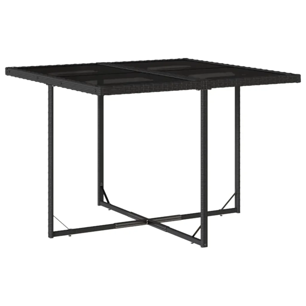 11 Piece Garden Dining Set with Cushions Black Poly Rattan Price