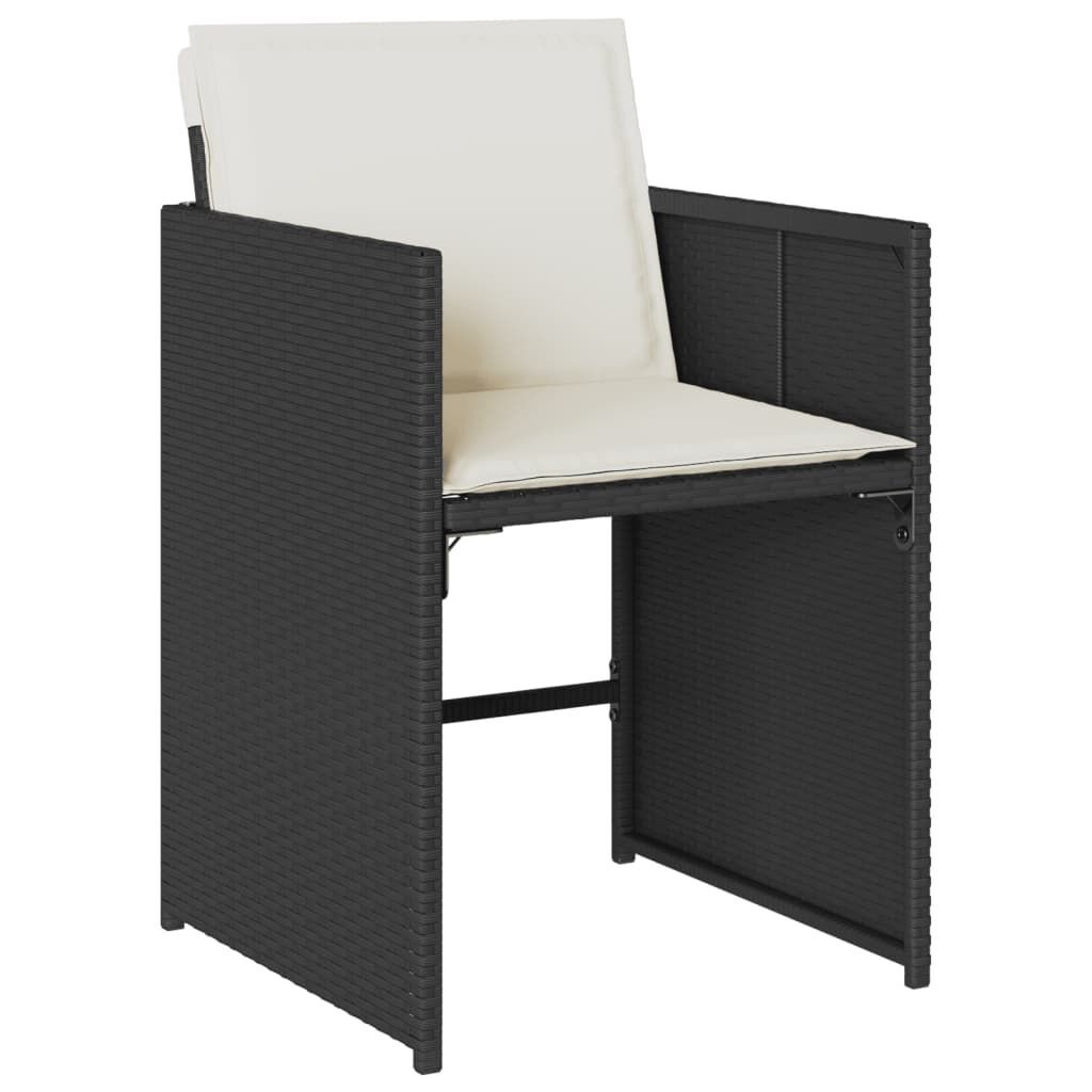 13 Piece Garden Dining Set with Cushions Black Poly Rattan Price