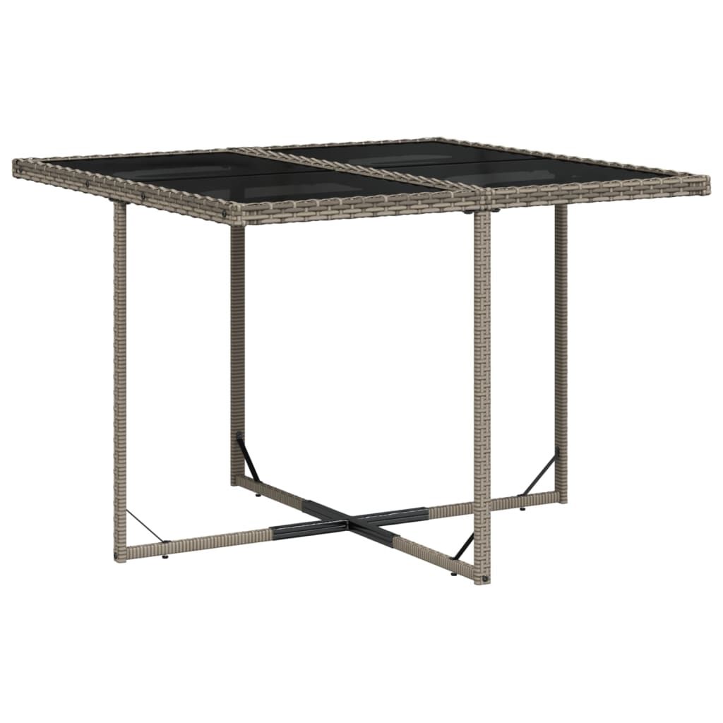 9 Piece Garden Dining Set with Cushions Grey Poly Rattan Price