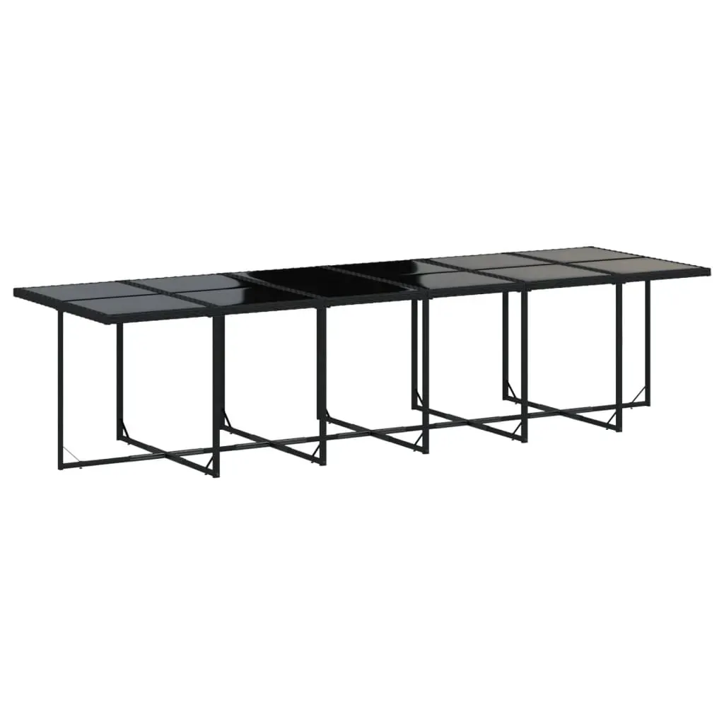 17 Piece Garden Dining Set with Cushions Black Poly Rattan Price