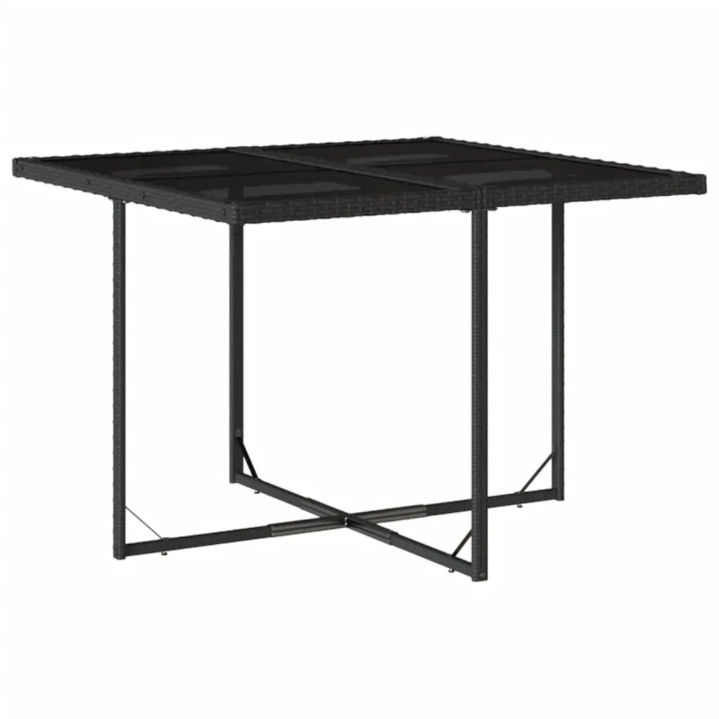 5 Piece Garden Dining Set with Cushions Black Poly Rattan Price