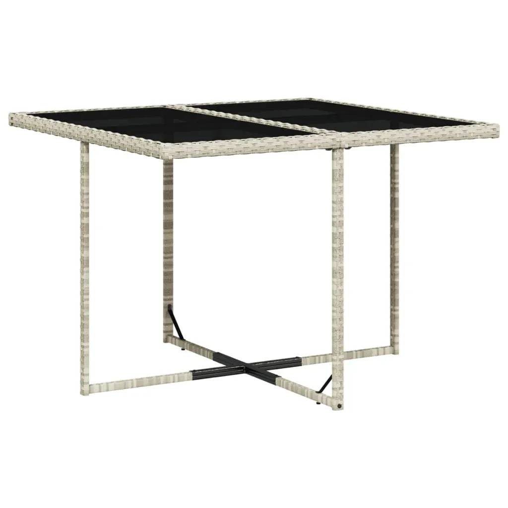9 Piece Garden Dining Set with Cushions Light Grey Poly Rattan Price