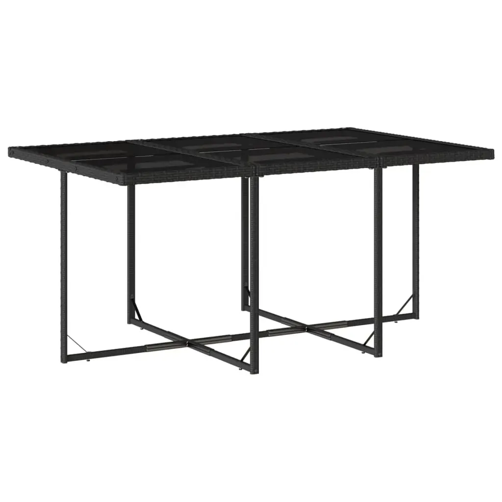 11 Piece Garden Dining Set with Cushions Black Poly Rattan Price
