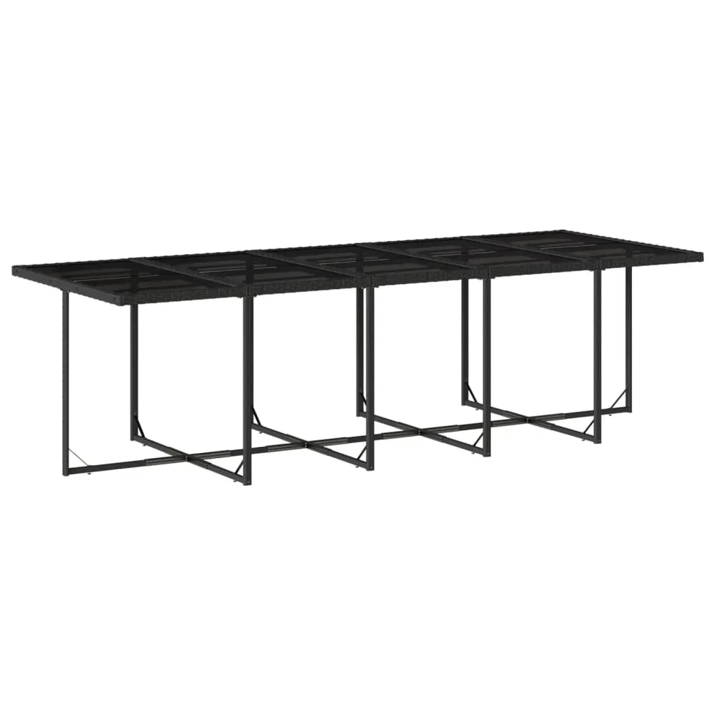 15 Piece Garden Dining Set with Cushions Black Poly Rattan Price