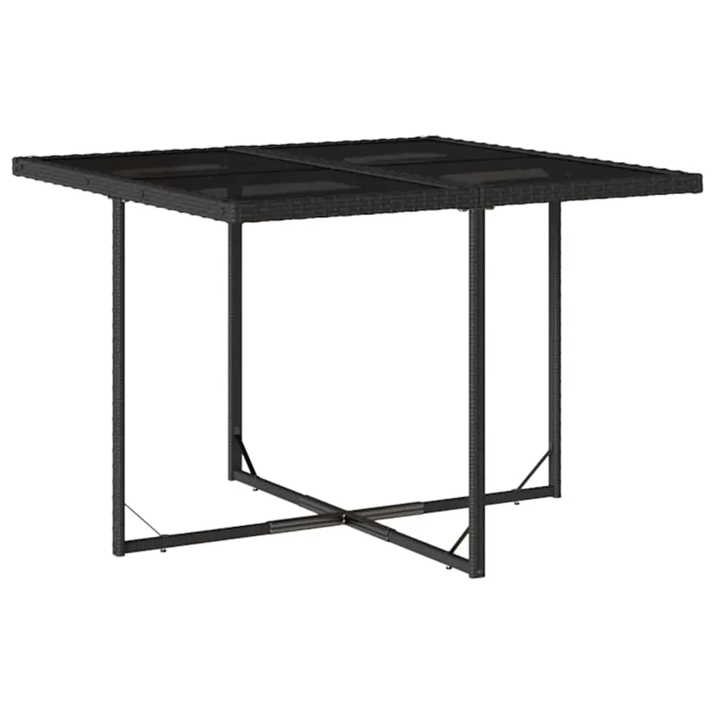 5 Piece Garden Dining Set with Cushions Black Poly Rattan Price