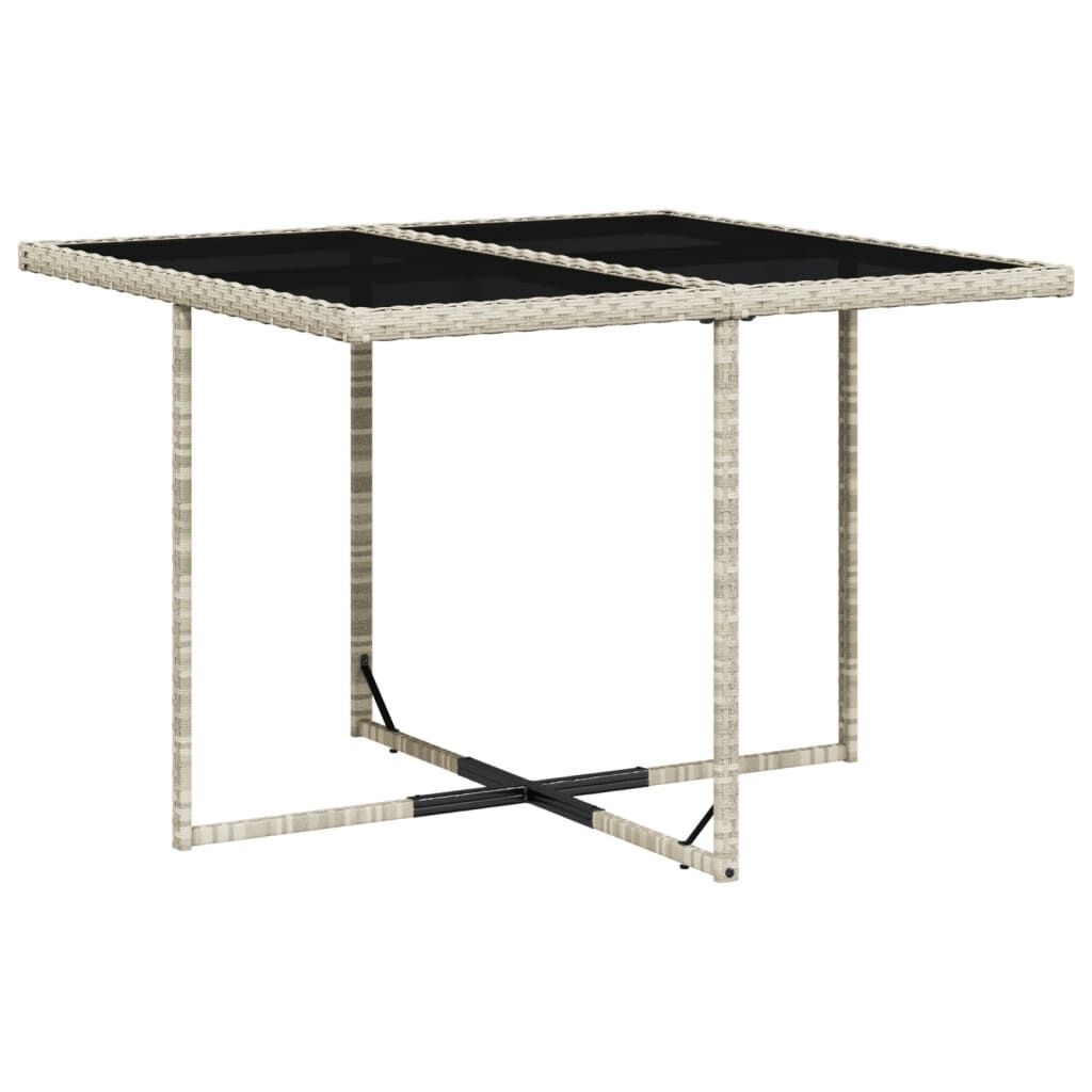 9 Piece Garden Dining Set with Cushions Light Grey Poly Rattan Price