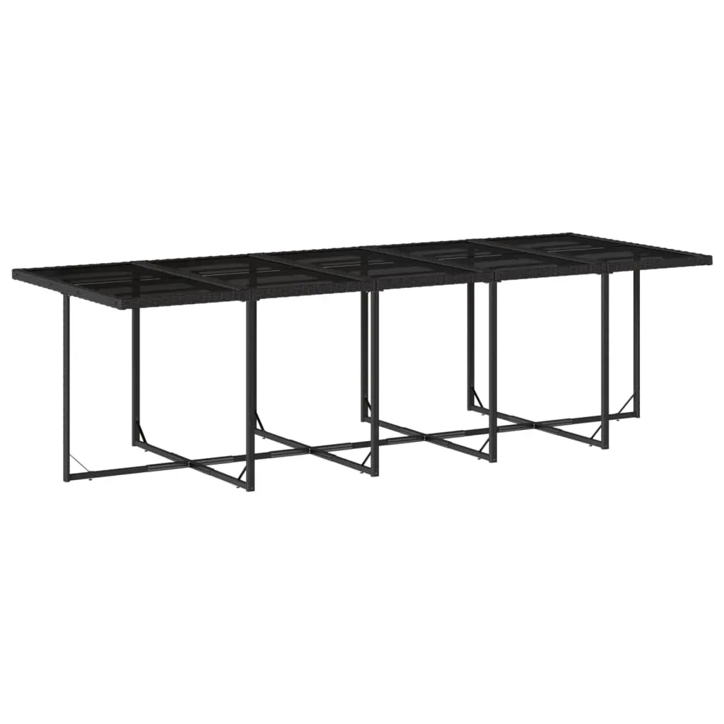 15 Piece Garden Dining Set with Cushions Black Poly Rattan Price