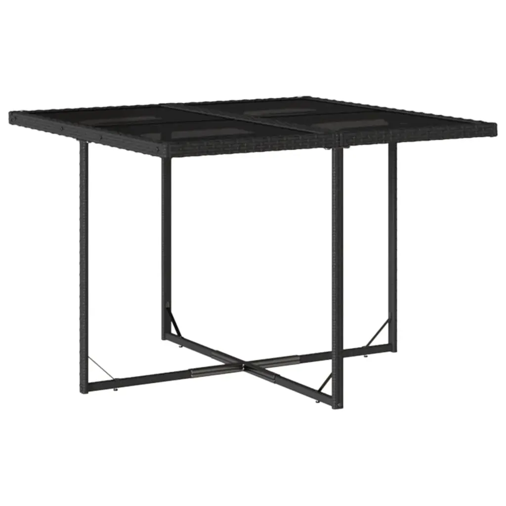 5 Piece Garden Dining Set with Cushions Black Poly Rattan Price