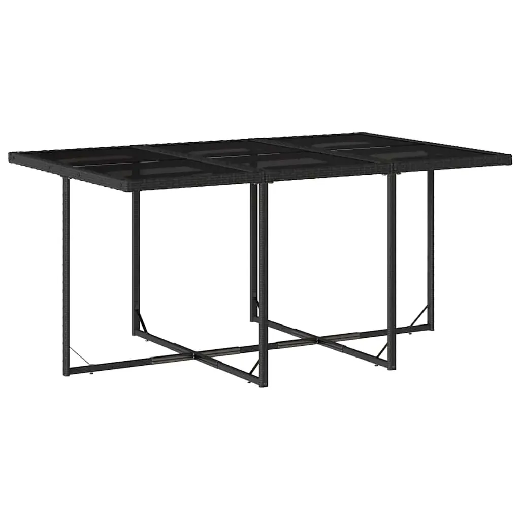 11 Piece Garden Dining Set with Cushions Black Poly Rattan Price