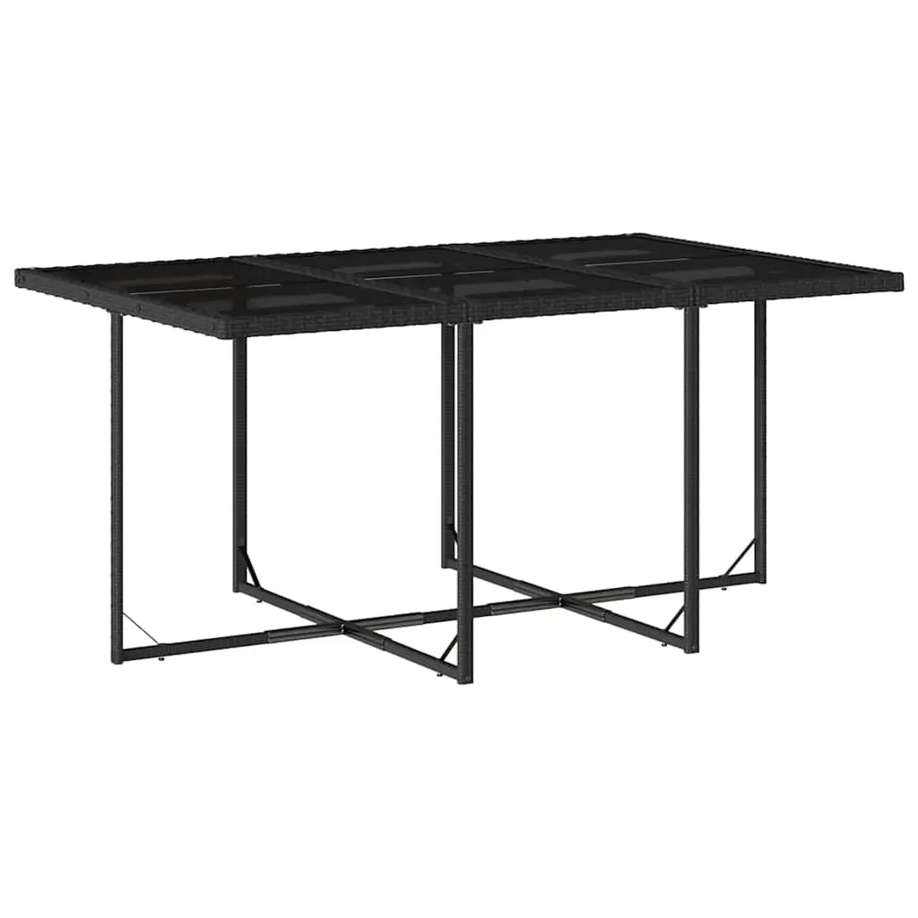 11 Piece Garden Dining Set with Cushions Black Poly Rattan Price