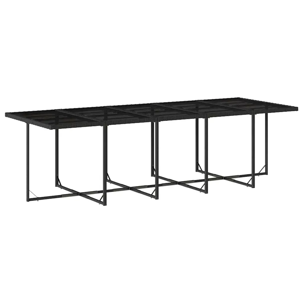 15 Piece Garden Dining Set with Cushions Black Poly Rattan Price