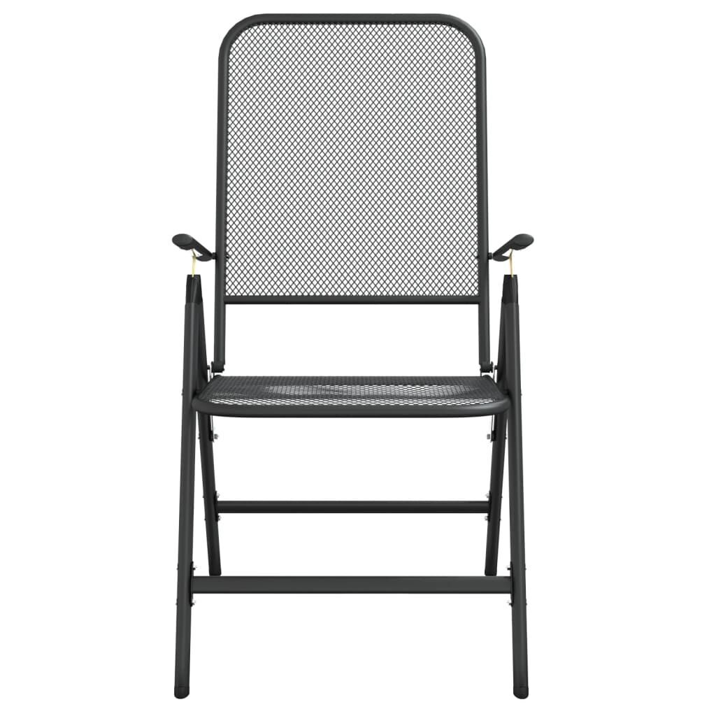 5 Piece Garden Dining Set Anthracite Metal Mesh Price