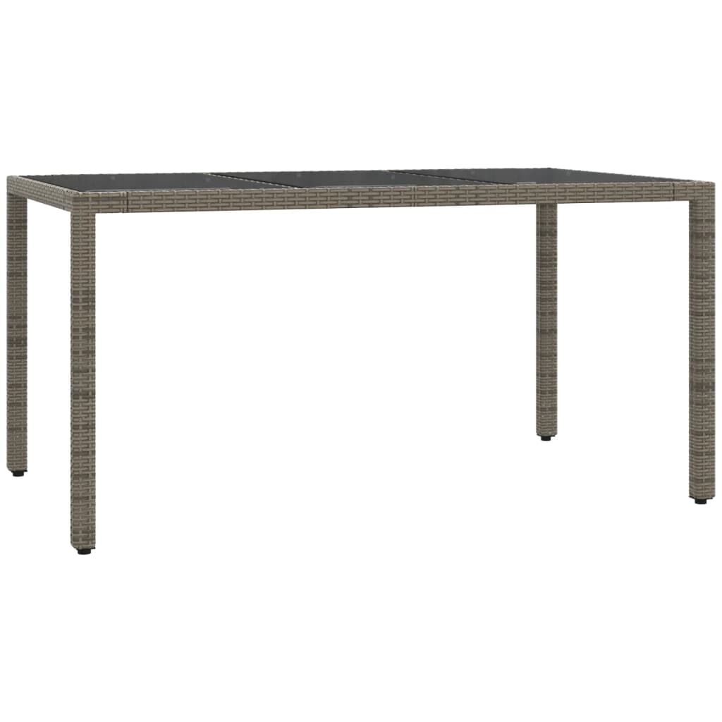 5 Piece Garden Dining Set with Cushions Grey Poly Rattan Price
