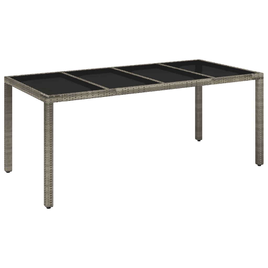 9 Piece Garden Dining Set with Cushions Grey Poly Rattan Price