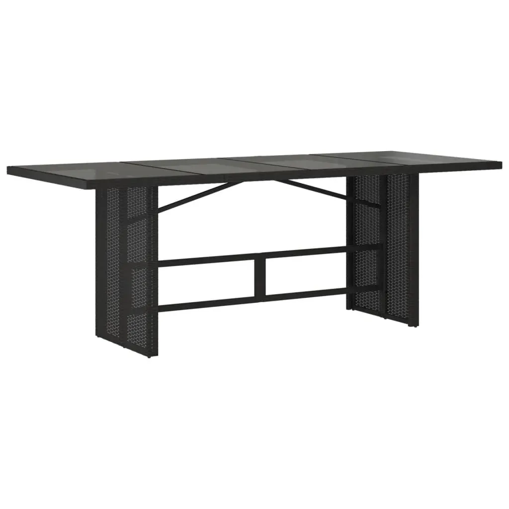 7 Piece Garden Dining Set with Cushions Black Poly Rattan Price