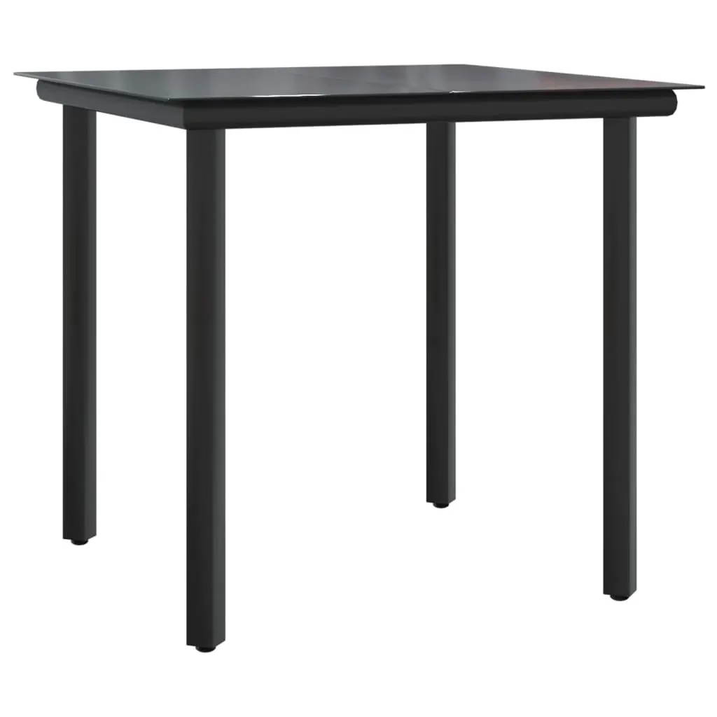 3 Piece Garden Dining Set with Cushions Black Poly Rattan Price