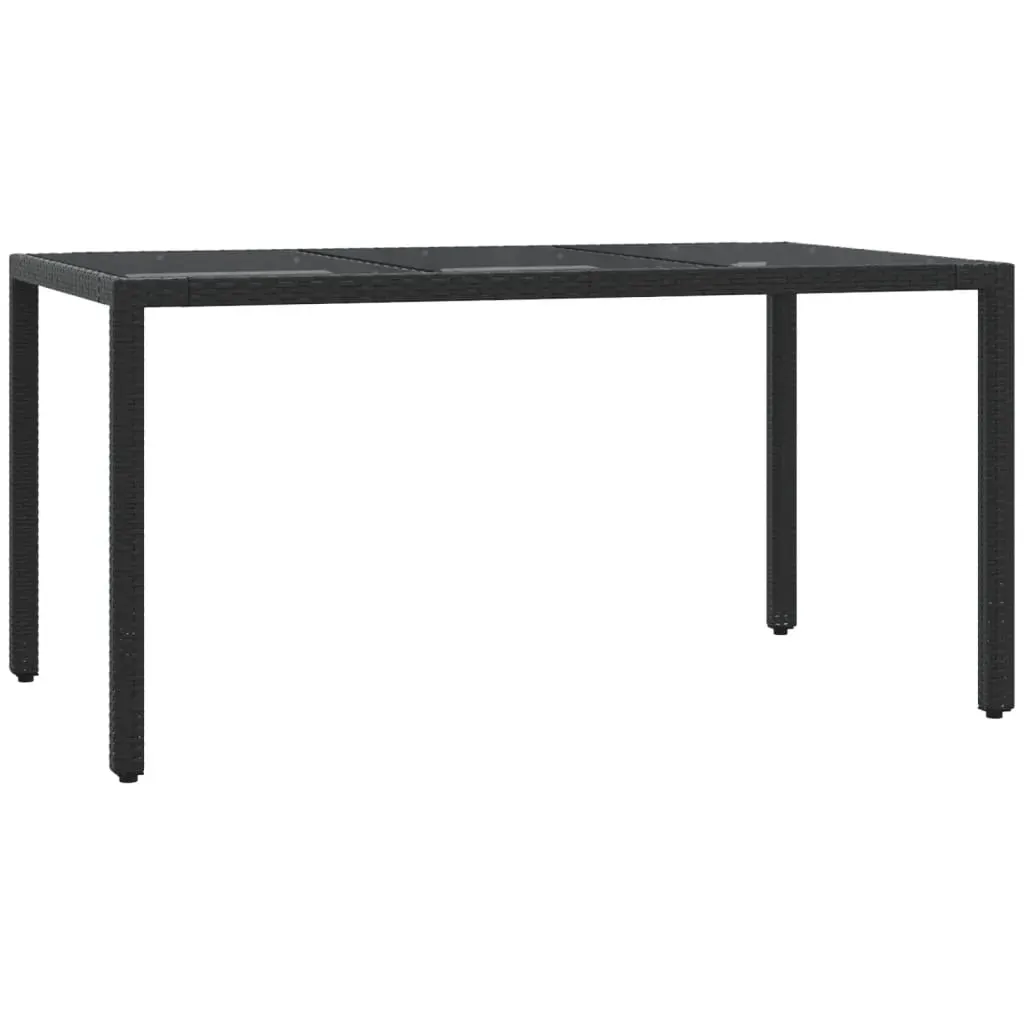 5 Piece Garden Dining Set with Cushions Black Poly Rattan Price