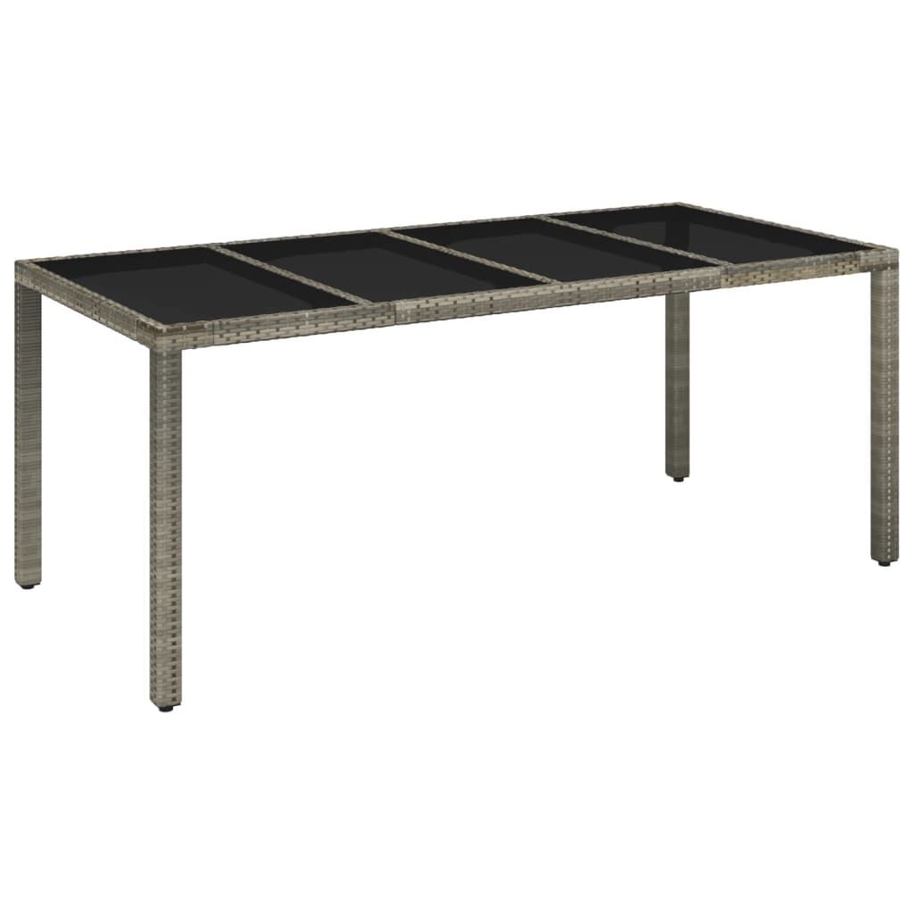 9 Piece Garden Dining Set with Cushions Grey Poly Rattan Price