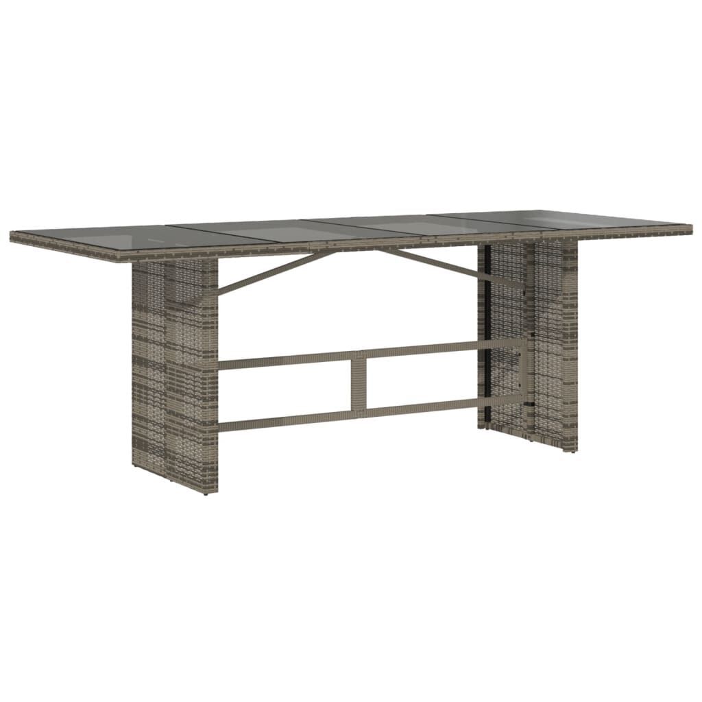 7 Piece Garden Dining Set with Cushions Grey Poly Rattan Price