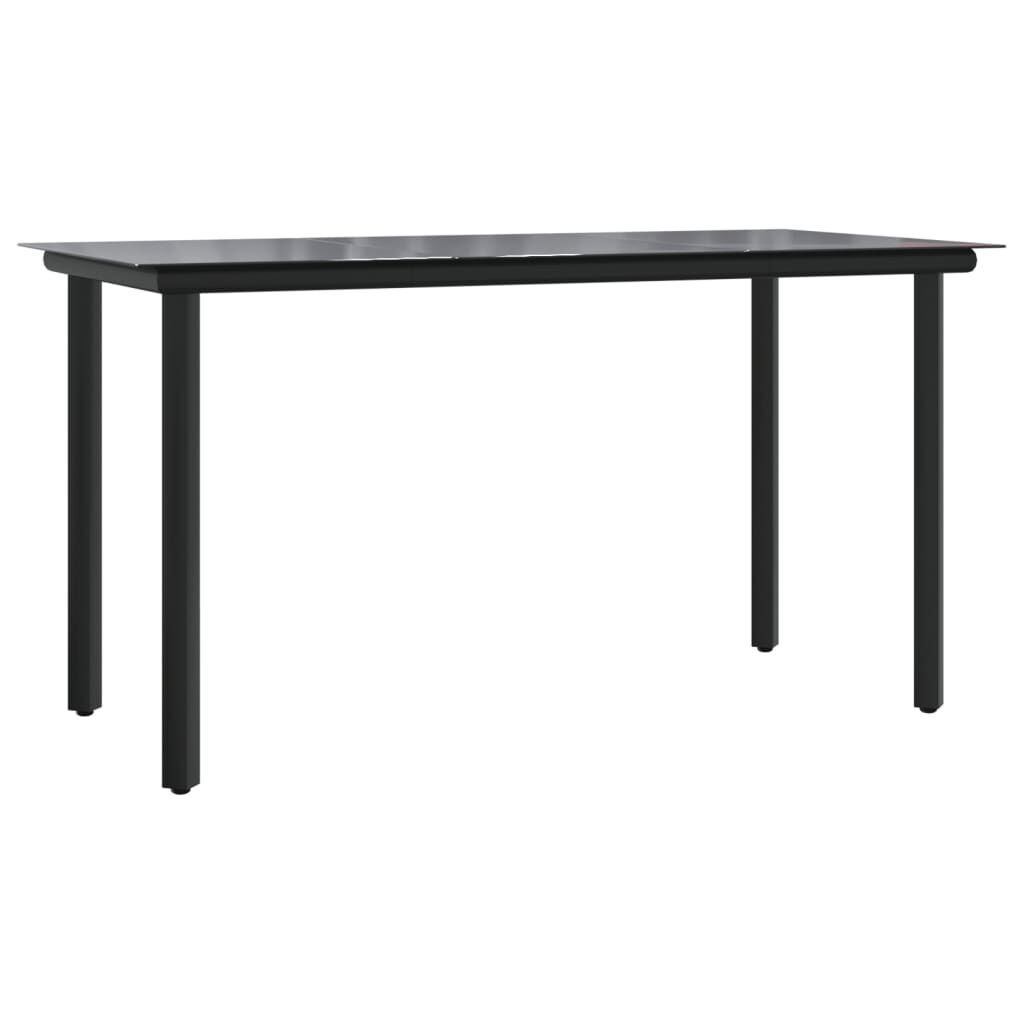 5 Piece Garden Dining Set with Cushions Black Poly Rattan Price