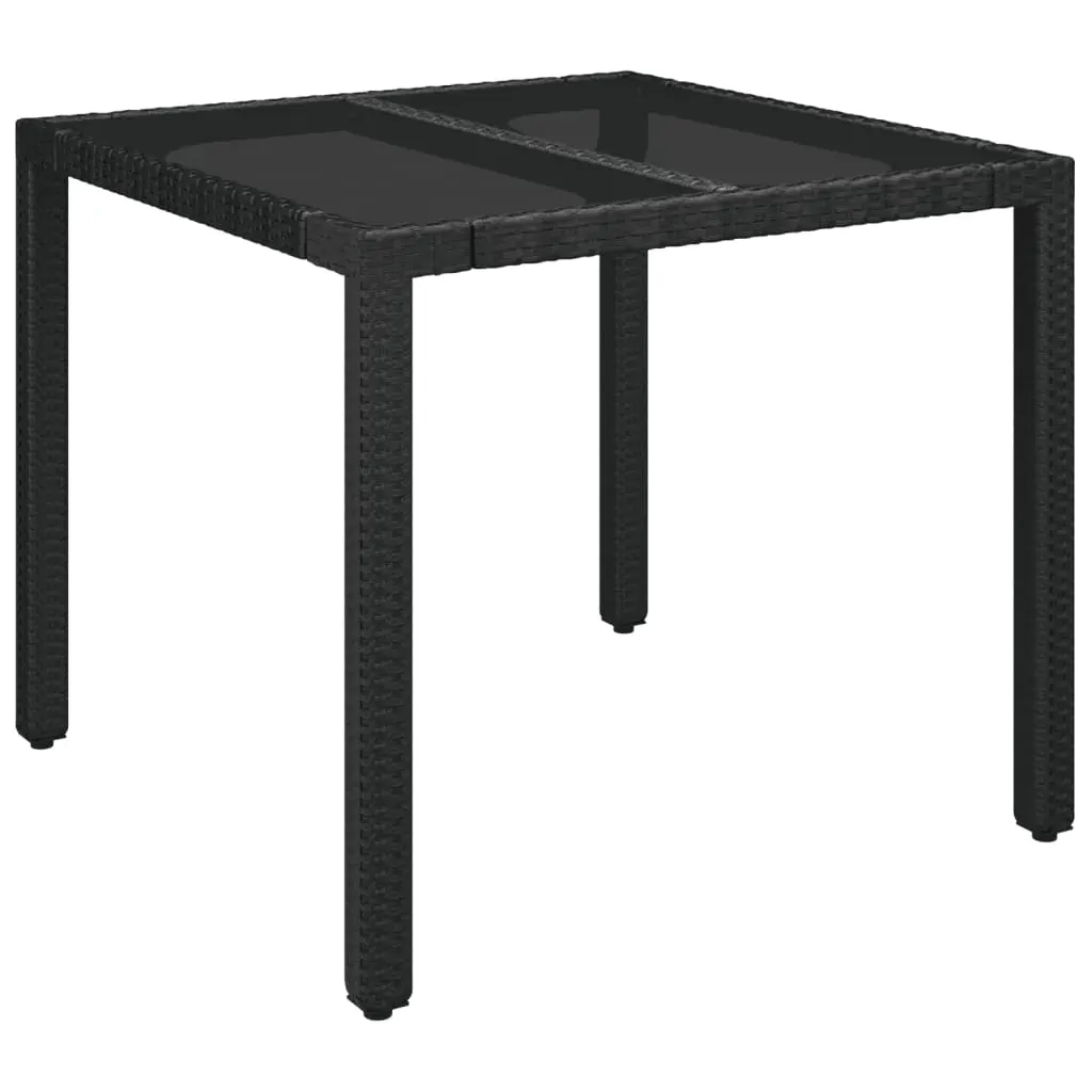 5 Piece Garden Dining Set with Cushions Black Poly Rattan Price