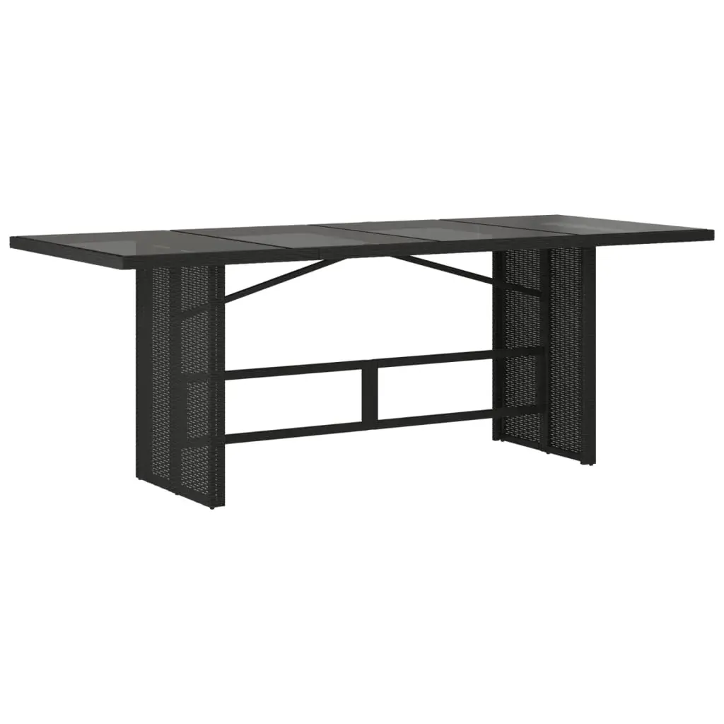 7 Piece Garden Dining Set with Cushions Black Poly Rattan Price