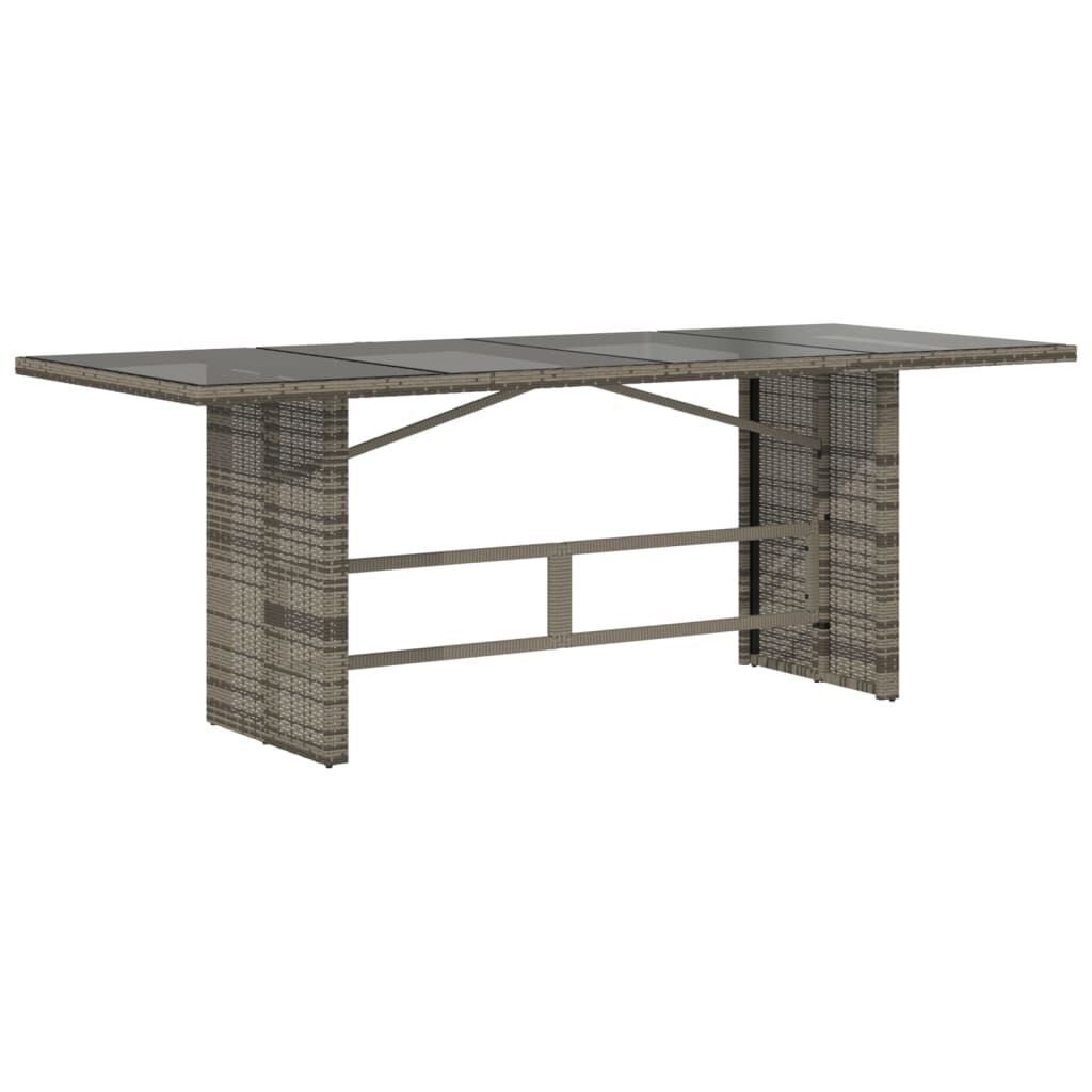 9 Piece Garden Dining Set with Cushions Grey Poly Rattan Price